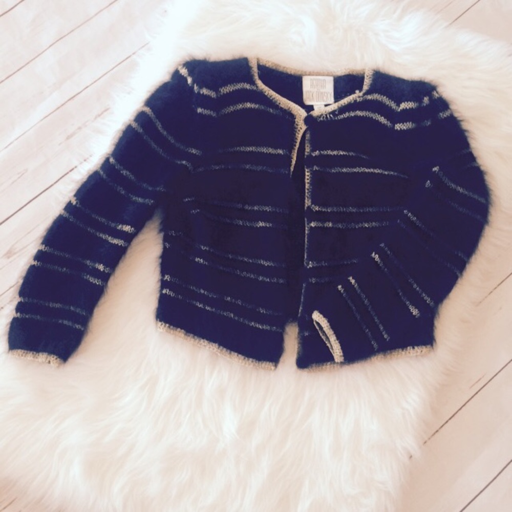 Angora cardigan sweater